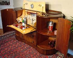 Image result for Art Deco Pop Up Bar Cabinet
