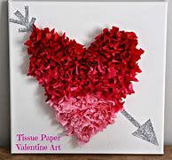 Image result for Tissue Paper Valentine Crafts