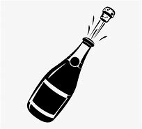 Image result for Clip Art Black Champagne Bottle