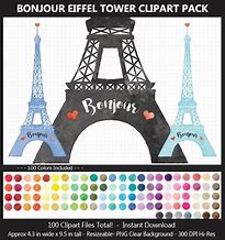 Image result for Bonjour Eiffel Tower Clip Art