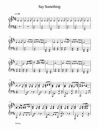 Image result for Say Something Piano Sheet Music