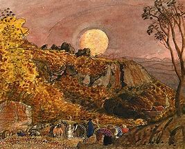 Image result for Harvest Moon with Bats Painting