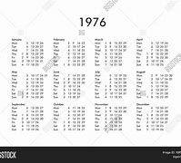 Image result for Calendar of 1976