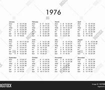 Image result for Calendar of 1976