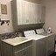 Image result for Farmhouse Laundry Room with Open Shelving