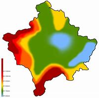 Image result for Climate Map of Kosovo