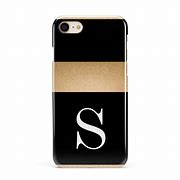 Image result for Black and Gold Vertical Initial Phone Case