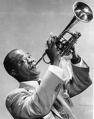 Image result for Louis Armstrong Black and White
