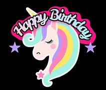 Image result for Birthday Unicorn Cartoon