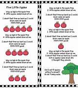 Image result for 5 Little Apple's Poem