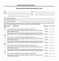 Image result for Maintenance Manual Template