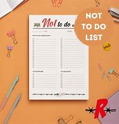 Image result for Not to Do List