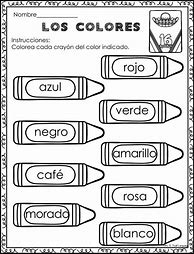 Image result for Los Colores En Español Worksheet