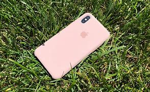 Image result for Apple iPhone X Silicone Case Pink Sand