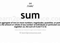 Image result for What Does Sum Mean