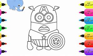 Image result for Captain America Minion Drawing