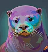 Image result for Purple Otter Line Art