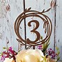 Image result for Wooden Wedding Table Numbers