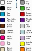 Image result for Los Colores En Ingles Y Español