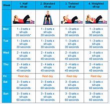 Image result for 30-Day Sit Up Challenge Printable