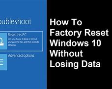 Image result for How to Factory Reset Windows 10