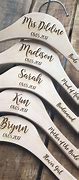 Image result for Wedding Dress Hangers Personalized