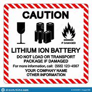Image result for Lithium Ion Battery Caution Label