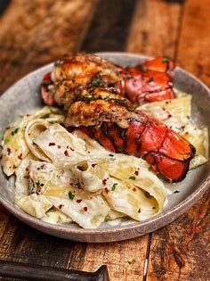 GRILLED LOBSTER TAIL PASTA | SEAFOOD | PASTA