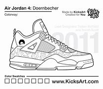 Image result for Air Jordan 4 Coloring Page