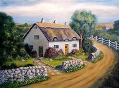 Image result for Old Cottage Paintings