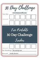 Image result for Free Printable 30-Day Challenge