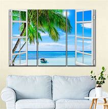 Image result for Beach Window Wall Art Canvas