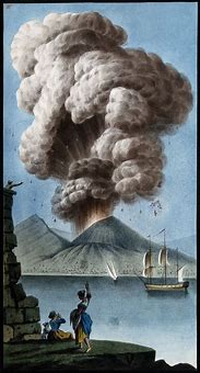 Image result for Erupting Mount Vesuvius in Pompeii