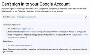 Image result for Can't Remember Gmail Password