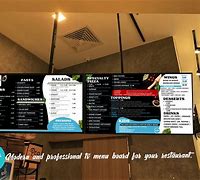 Image result for TV Menu for Restaurant
