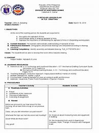 Image result for Drafting Patterns Detailed Lesson Plan