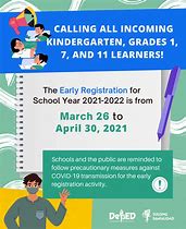 Image result for DepEd Official Template for Early Registration