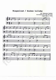 Image result for Brahms Lullaby Piano Sheet Music
