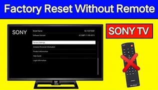 Image result for Resetting a Sony TV