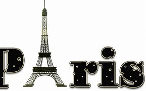 Image result for Word Paris and Eiffel Tower Clip Art