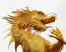 Image result for Gold Chinese Dragon Statue