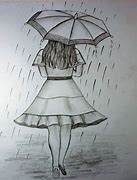 Image result for Little Girl with Umbrella Drawing