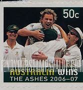 Image result for The Ashes Cricket Stamp