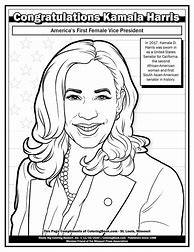 Image result for Coloring Picture of Kamala Harris