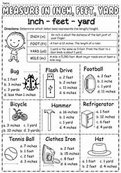 Image result for Inches/Feet Yards Anchor Chart