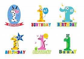 Image result for 1st Birthday Cartoon