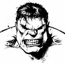 Image result for Hulk Black and White Outline