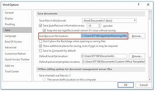 Image result for Auto Recovery Documents