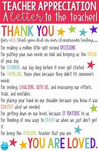 Image result for Notes to Give to Your Teacher