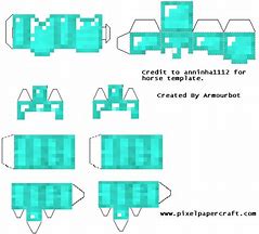 Image result for Minecraft Papercraft Steve with Diamond Armor